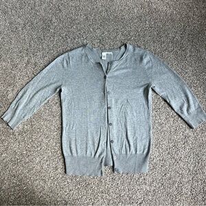 Abound Heater Gray 3/4 Sleeve Button Up Cardigan, Size‎ Large